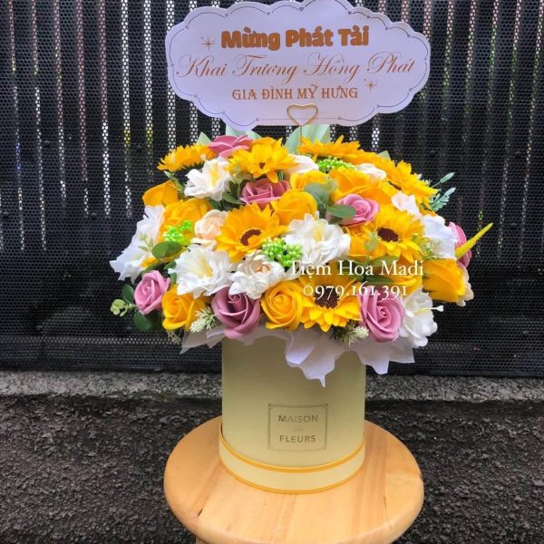 Lẵng hoa khai trương
