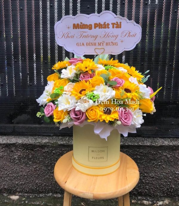 Lẵng hoa khai trương