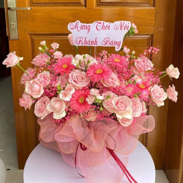 Lẵng Hoa mừng thôi nôi