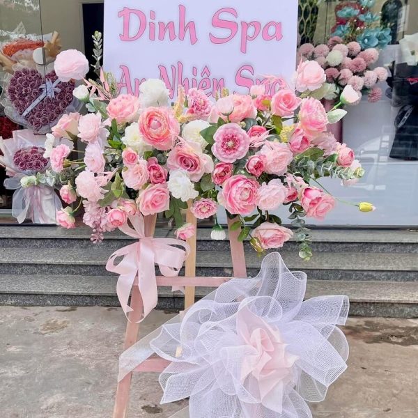 Kệ hoa chúc mừng khai truong mini