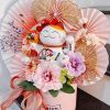 Hộp hoa mèo thần tài Maneki Neko 