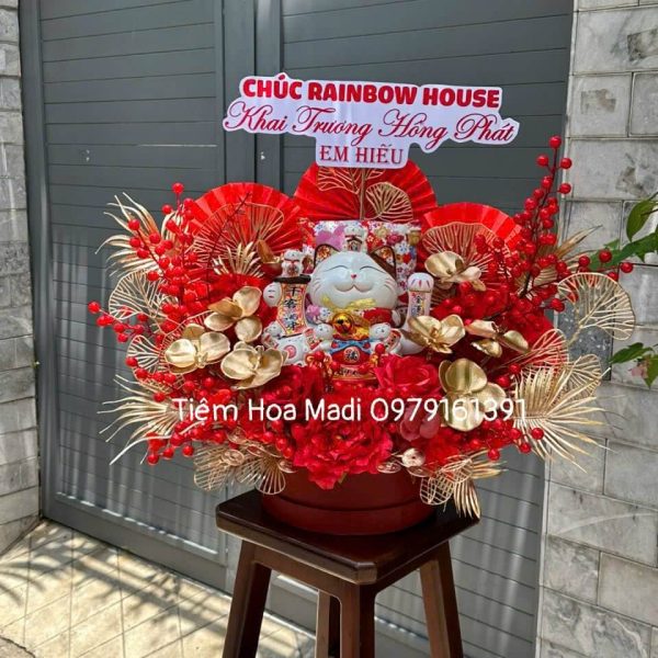 Hoa mừng khai trương shop house