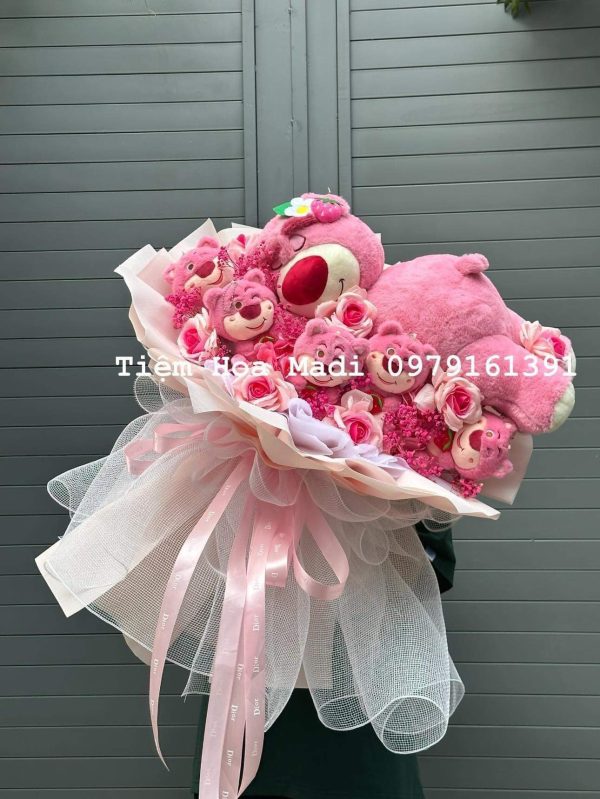 Bó Hoa Gấu Dâu Siêu Cute