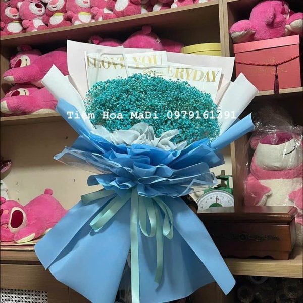 Bó Hoa Baby Xanh Dương
