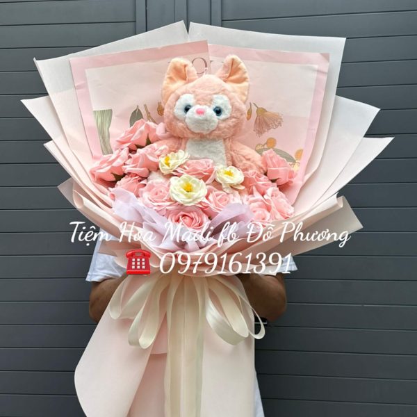 Hoa Mix Gấu Bông Đẹp