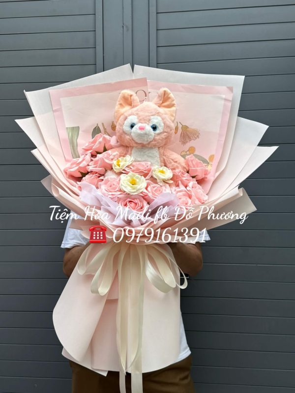 Hoa Mix Gấu Bông Đẹp