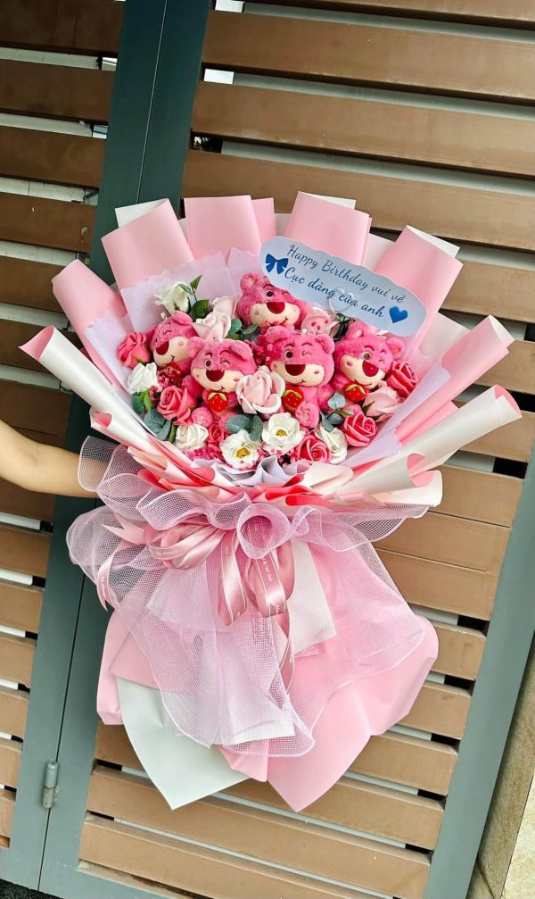 Hoa Gấu Dâu Tặng Bạn Gái
