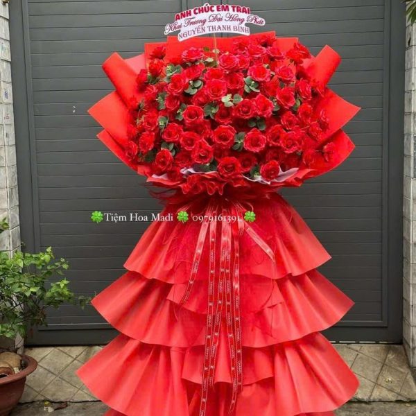 Kệ hoa khai trương đẹp tại HCM