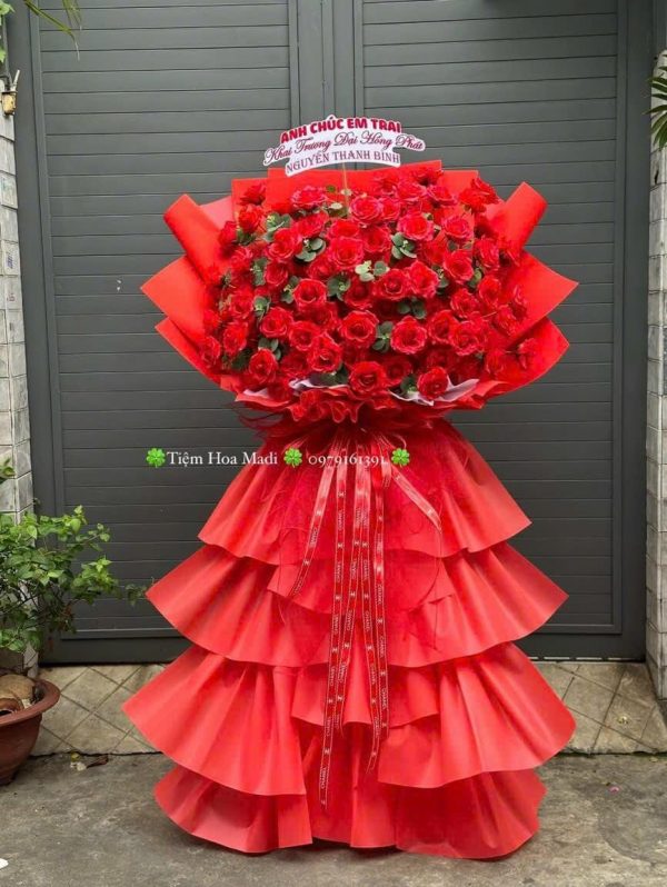 Kệ hoa khai trương đẹp tại HCM
