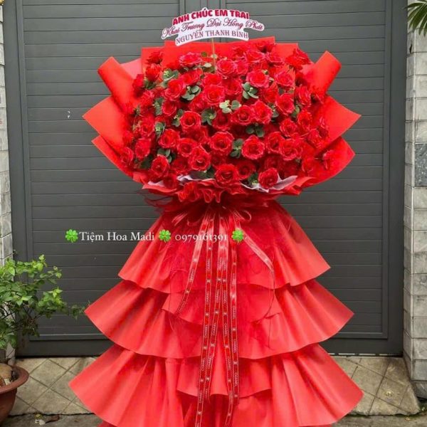 Kệ hoa khai trương đẹp tại HCM