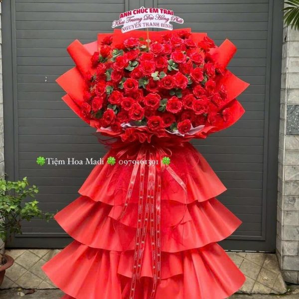 Kệ hoa khai trương đẹp tại HCM
