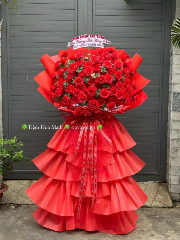 Kệ hoa khai trương đẹp tại HCM