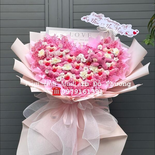 Bó Hoa Gấu Dâu Lotso