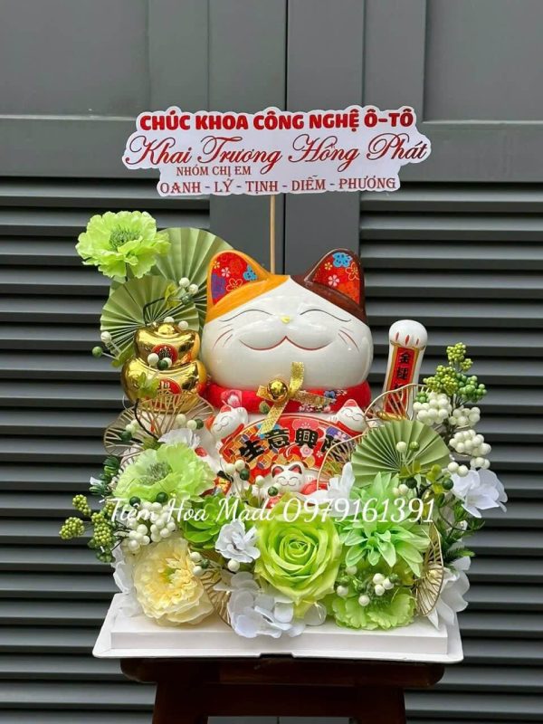 Hoa khai trương màu xanh