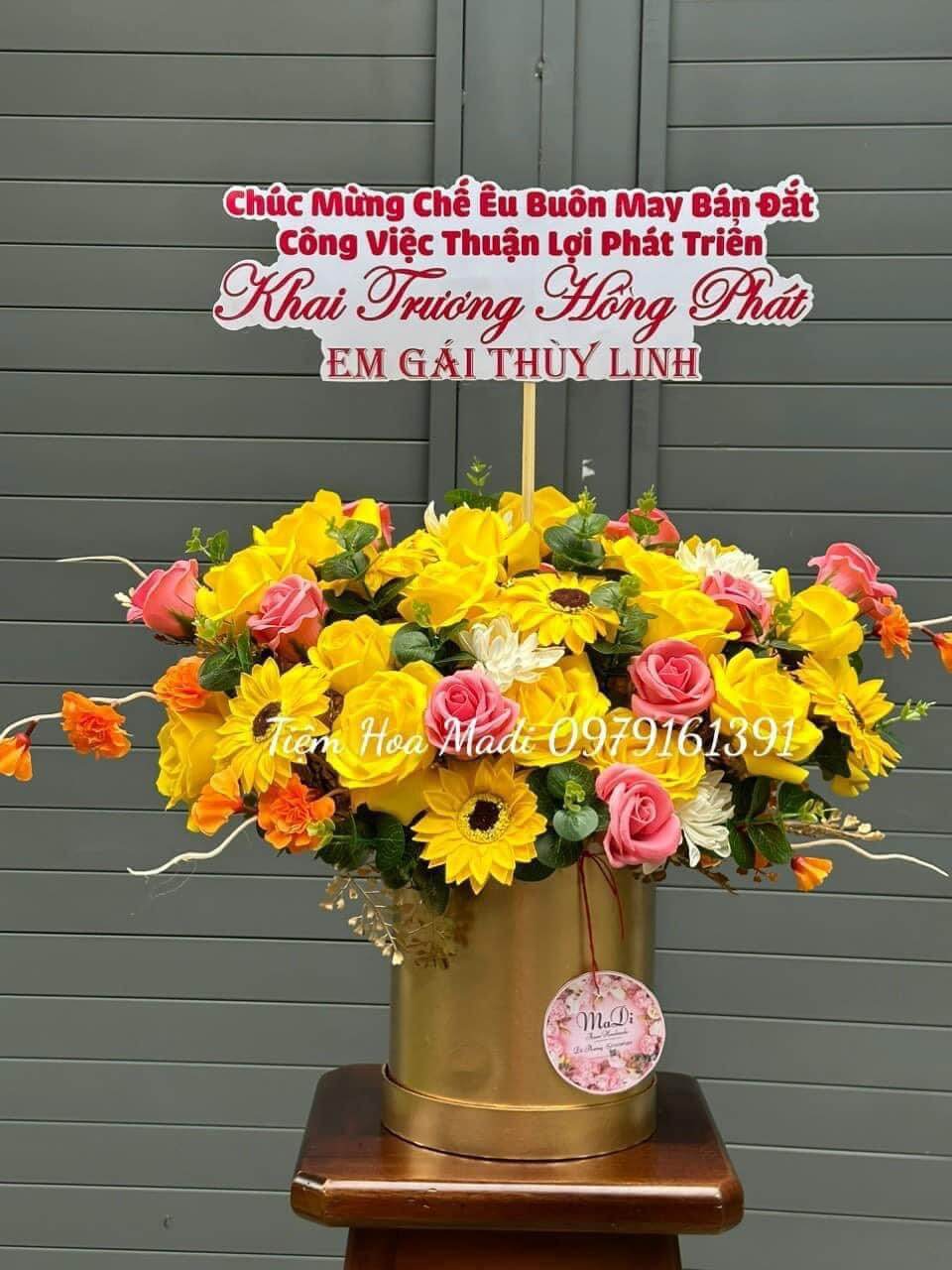 Lang-hoa-khai-truong-huong-duong Lẵng Hoa Khai Trương Hướng Dương