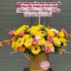 Lẵng hoa khai trương hướng dương