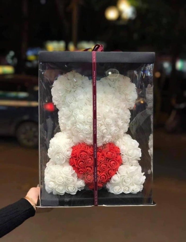 Hộp hoa gấu hoa