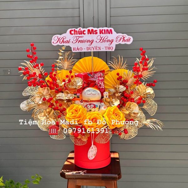 Mèo Thần Tài Bằng Sứ