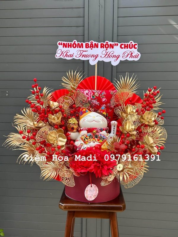 giỏ quà mèo thần tài