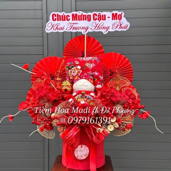hoa khai trương shop quần áo