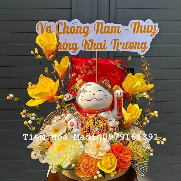 hoa mừng khai trương cửa hàng