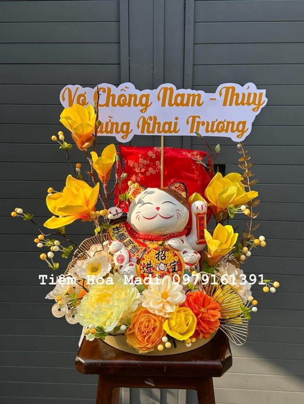 hoa mừng khai trương cửa hàng