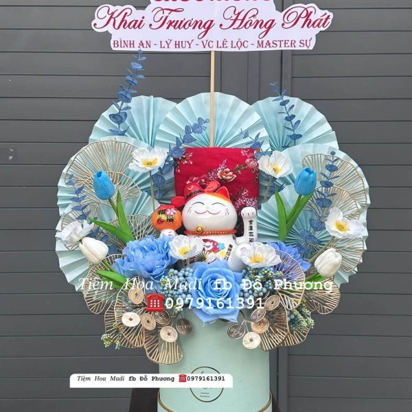 Hoa khai trương quán phở