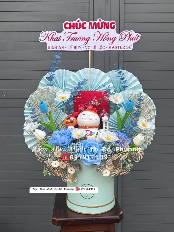 Hoa khai trương quán phở