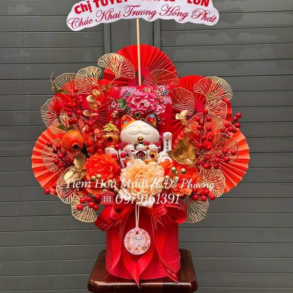 Hoa mèo thần tài khai trương ở thủ đức