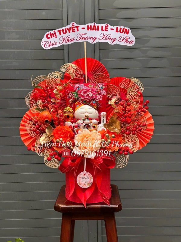 Hoa mèo thần tài khai trương ở thủ đức