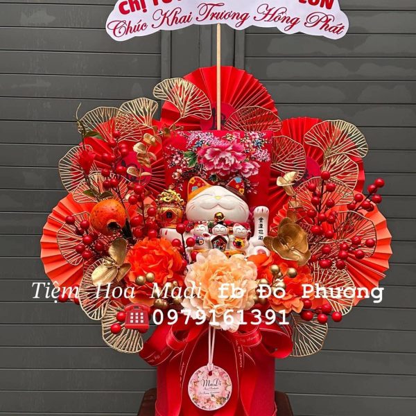 Hoa mèo thần tài khai trương ở thủ đức