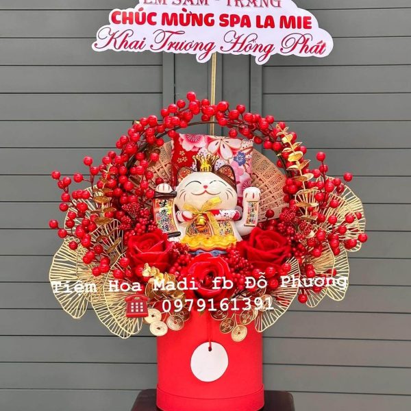 Lẵng hoa mừng khai trương gò vấp