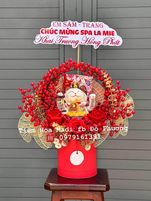 Lẵng hoa mừng khai trương gò vấp