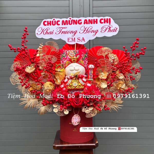 Mẫu Giỏ Hoa Khai Trương Đẹp