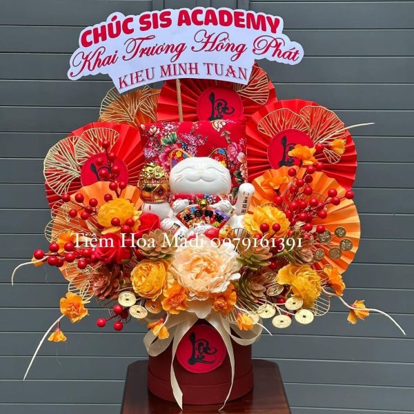 Mẫu giỏ hoa khai trương đẹp
