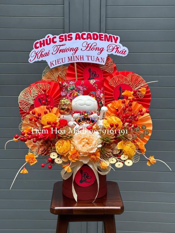 Mẫu giỏ hoa khai trương đẹp
