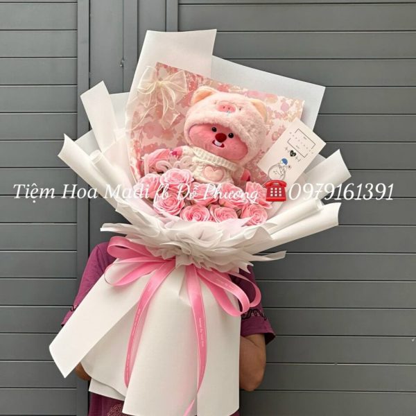 Hoa Tặng Ngày Lễ Tình Nhân Gấu Loopy