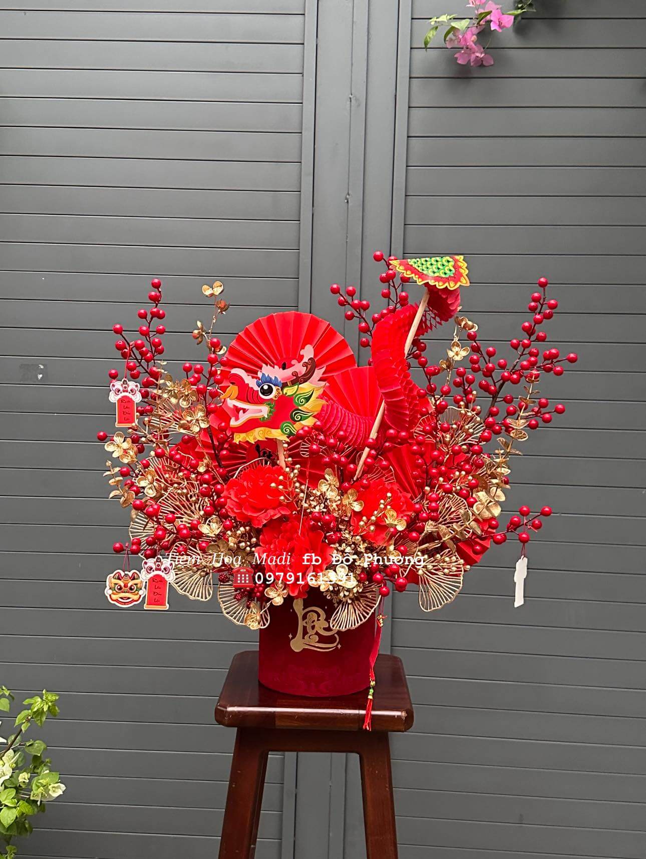 Lang-hoa-dao-dong-trang-tri-tet Lẵng Hoa Đào Đông Trang Trí Tết