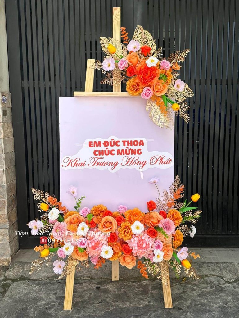 Gợi ý kệ hoa khai trương đẹp