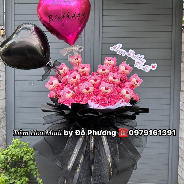 Bó hoa gấu sang trọng