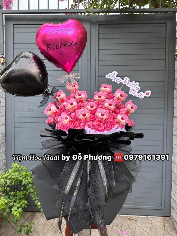 Bó hoa gấu sang trọng
