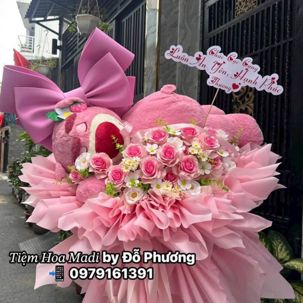 Hoa Gấu Dâu Lotso Luxury Phiên Bản Cao Cấp