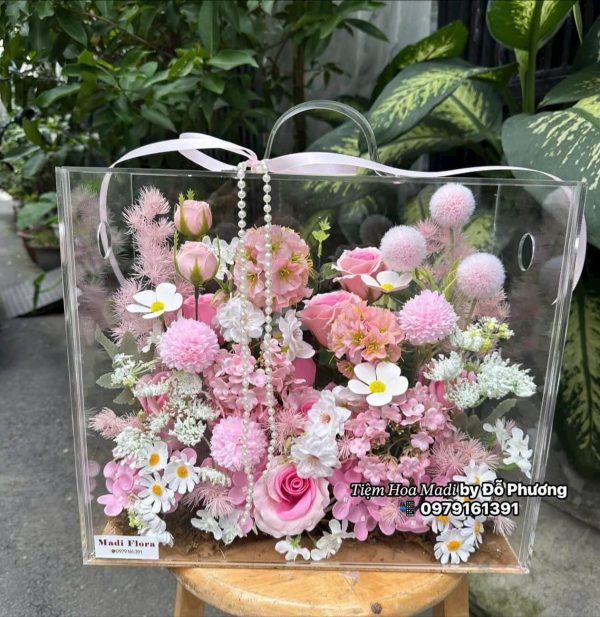 Hop hoa mix pastel Mon qua tinh te ngay 20-10